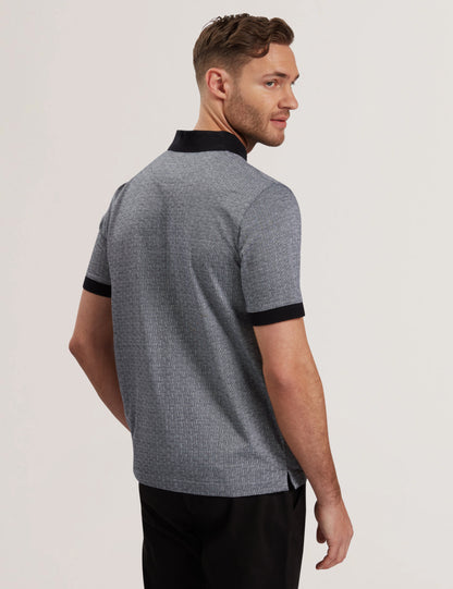 Men's AUGUSO-SS Regular Tonal Jacquard Polo