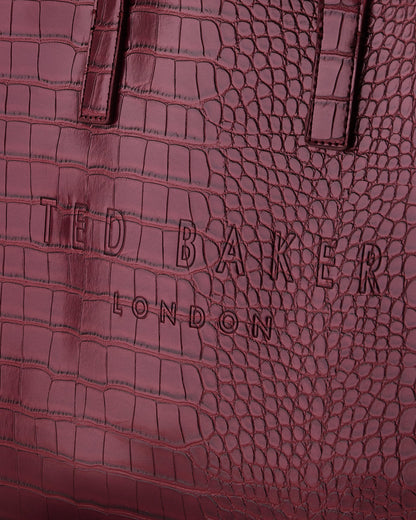 Women's Reptcon-Croc Effect Small Icon Bag Dp-Purple