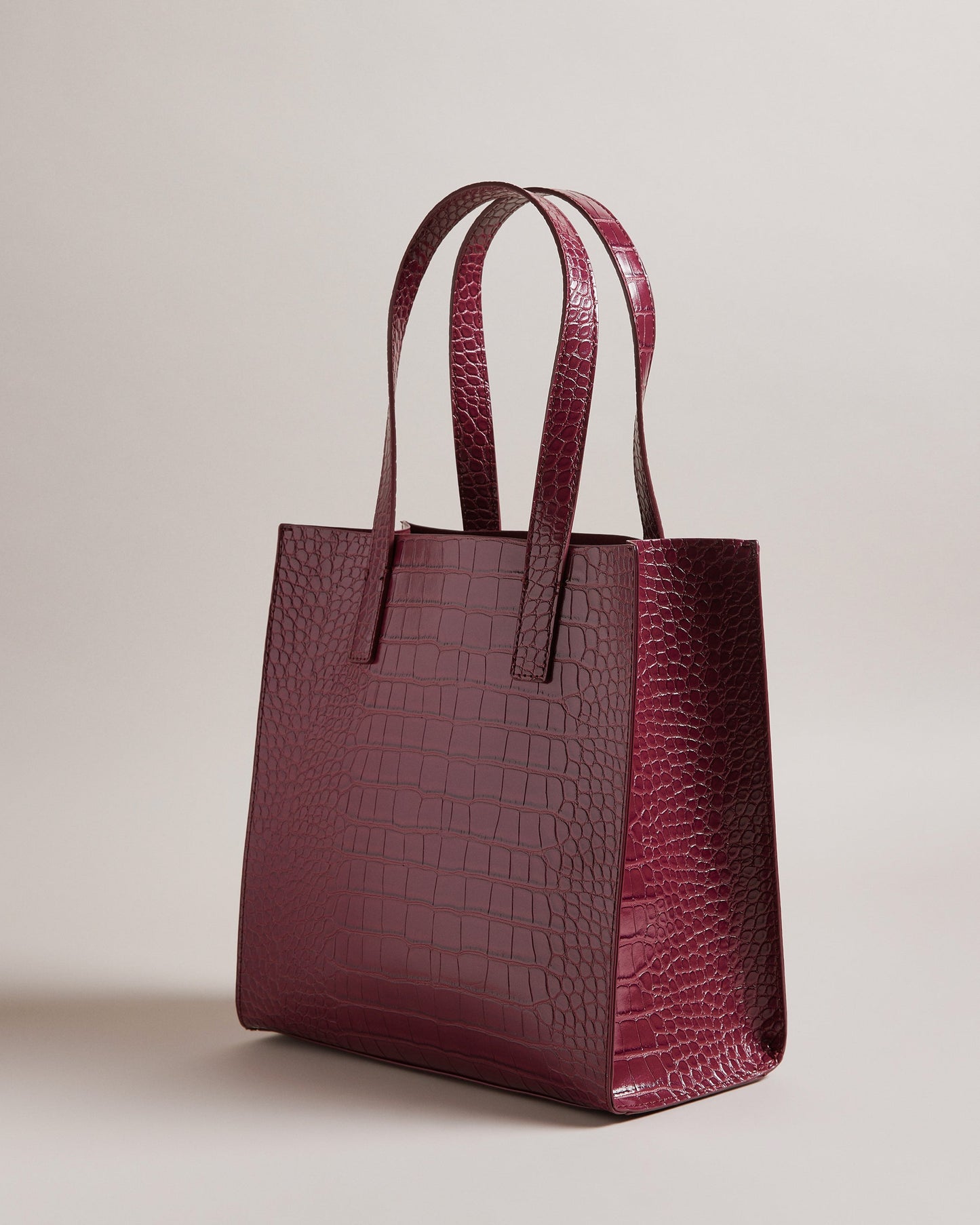 Women's Reptcon-Croc Effect Small Icon Bag Dp-Purple