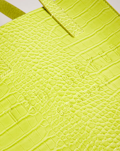 Women's Reptcon-Croc Effect Small Icon Bag Lime