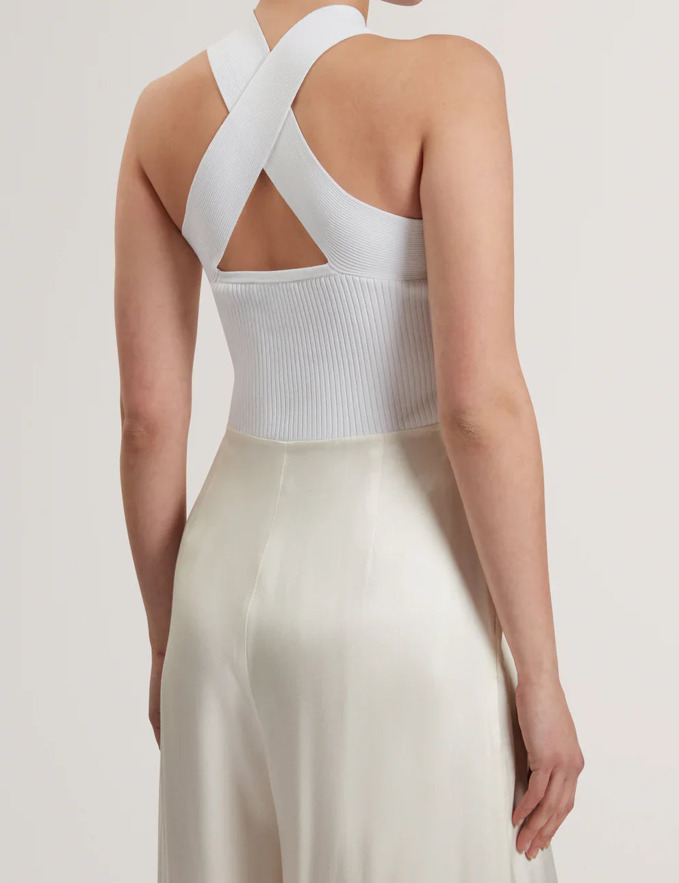 Womens BAIBLU-Halter Neck Jumpsuit With Knit
