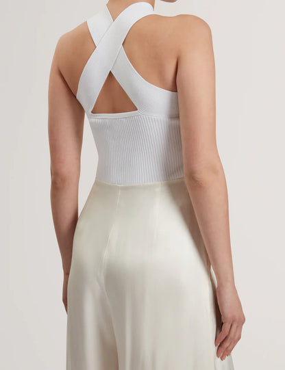 Womens BAIBLU-Halter Neck Jumpsuit With Knit