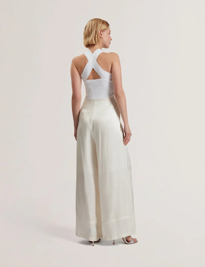 Womens BAIBLU-Halter Neck Jumpsuit With Knit