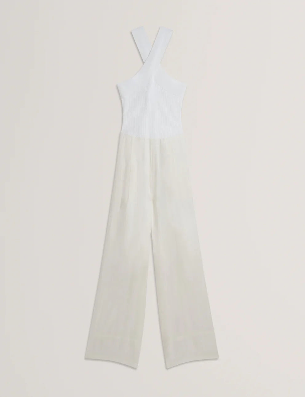 Womens BAIBLU-Halter Neck Jumpsuit With Knit