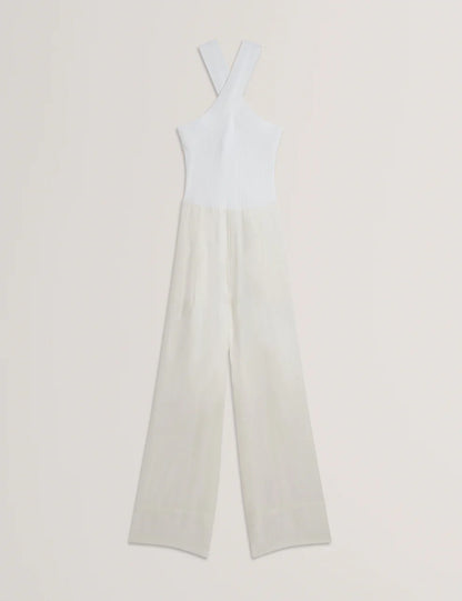 Womens BAIBLU-Halter Neck Jumpsuit With Knit