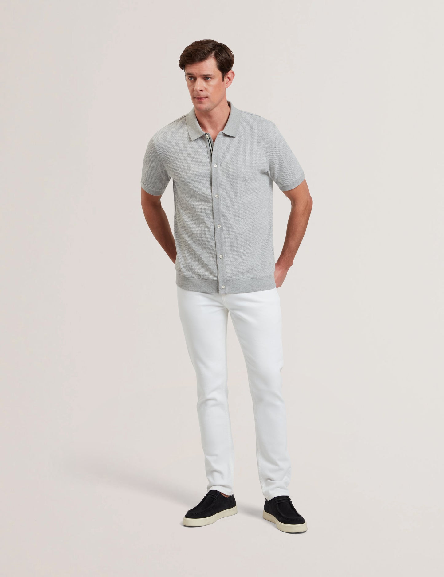 Men's CONNYR-SS Regular Button Through Polo
