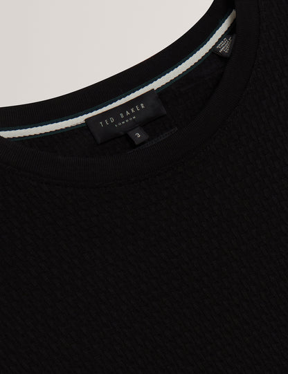 Mens CURLYS-SS Regular Textured T-shirt