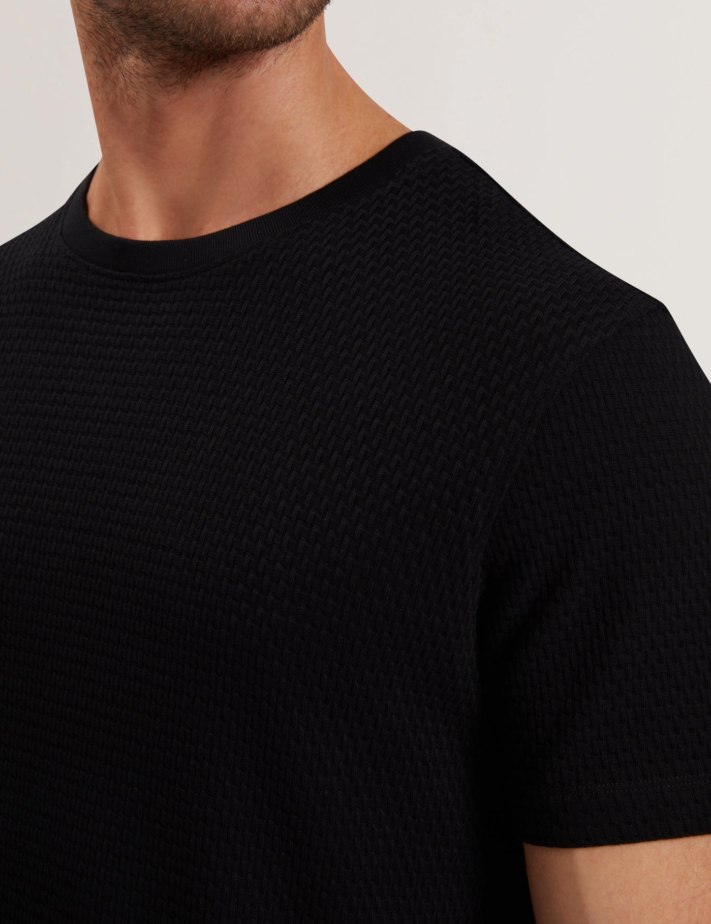 Mens CURLYS-SS Regular Textured T-shirt