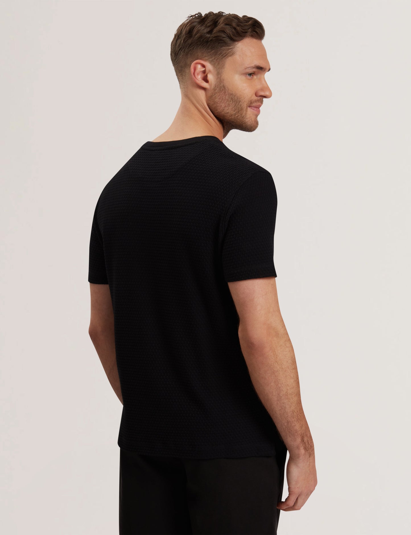 Mens CURLYS-SS Regular Textured T-shirt