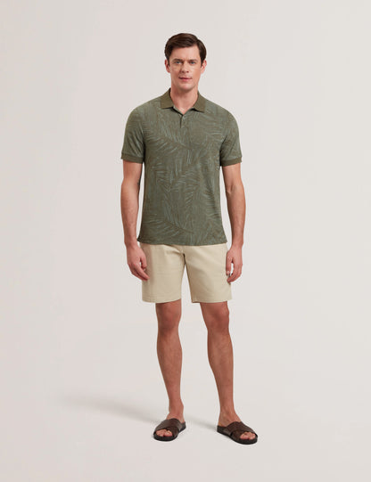 Men's EDWINE-SS Regular Leaf Print Polo