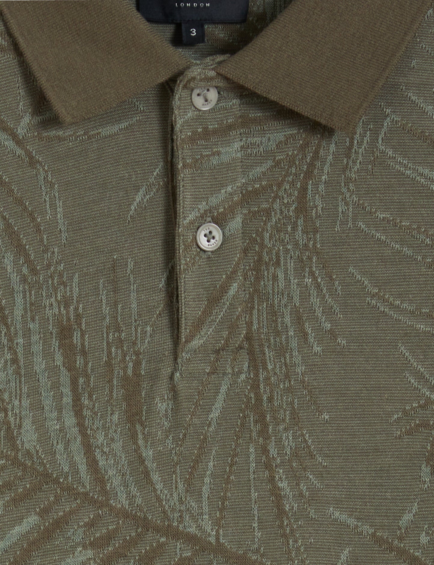 Men's EDWINE-SS Regular Leaf Print Polo