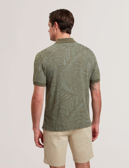 Men's EDWINE-SS Regular Leaf Print Polo