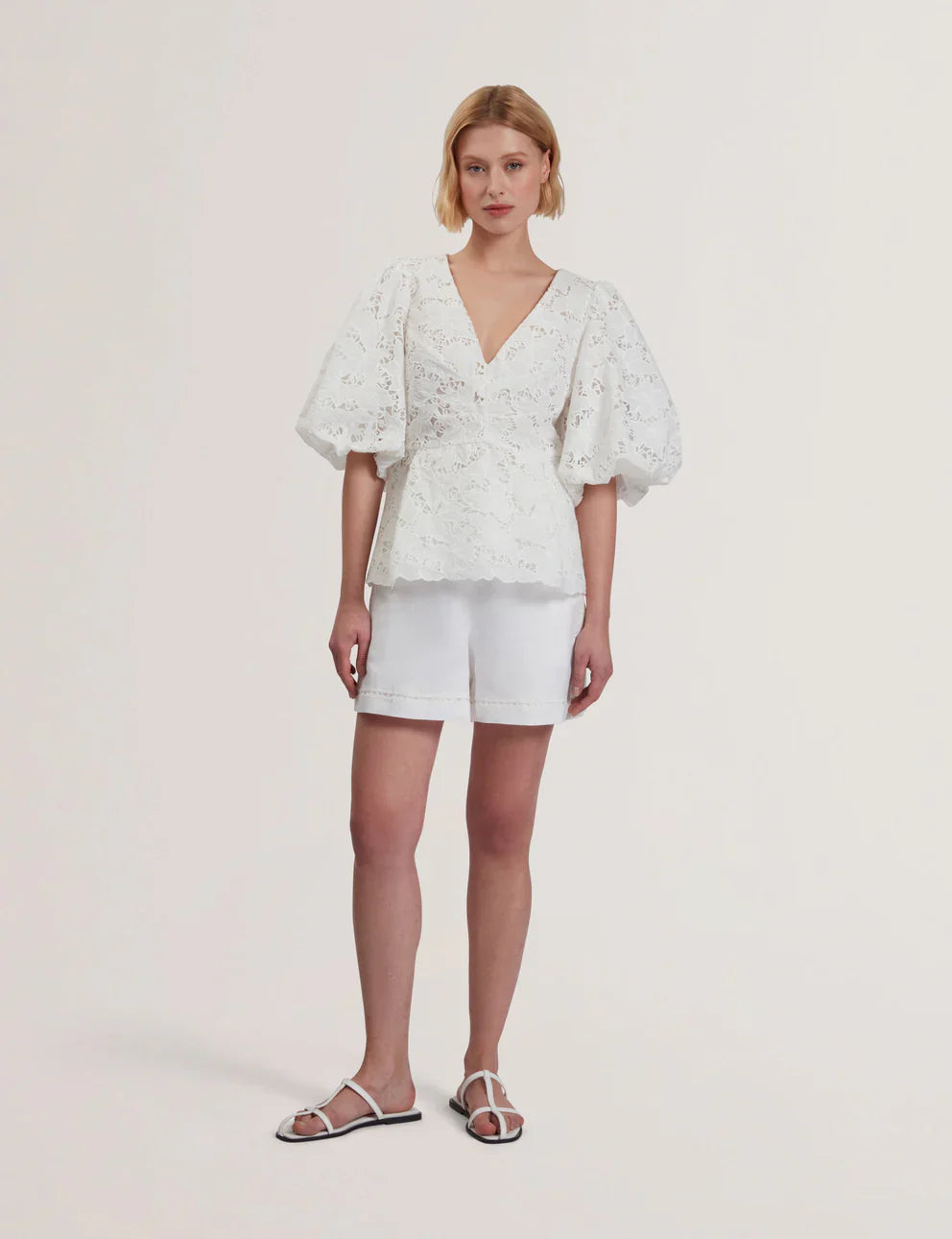 Womens ELLARI-Balloon Sleeve Top