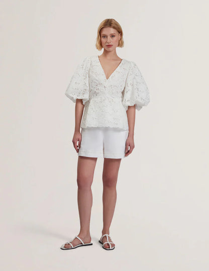 Womens ELLARI-Balloon Sleeve Top