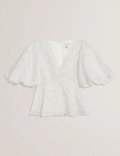 Womens ELLARI-Balloon Sleeve Top