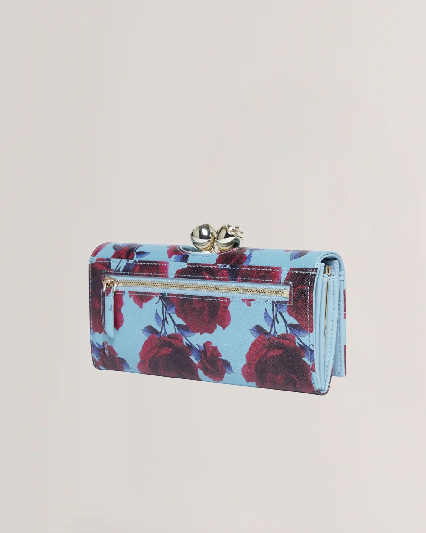 Women's ELLRIE-Large Rose Print Bobble Purse