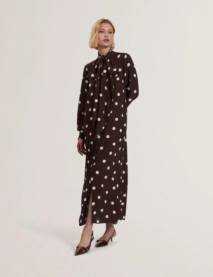 Womens ELNIE-Scarf Detail Midi Dress