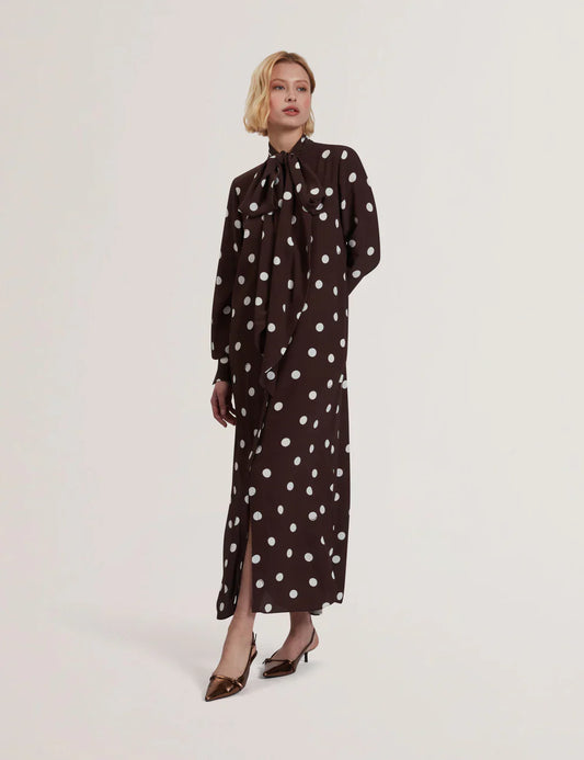 Womens ELNIE-Scarf Detail Midi Dress