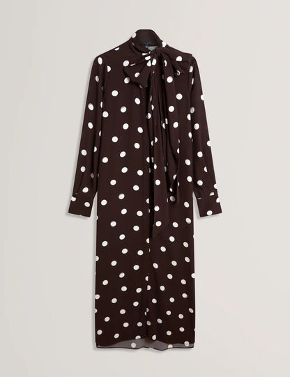 Womens ELNIE-Scarf Detail Midi Dress