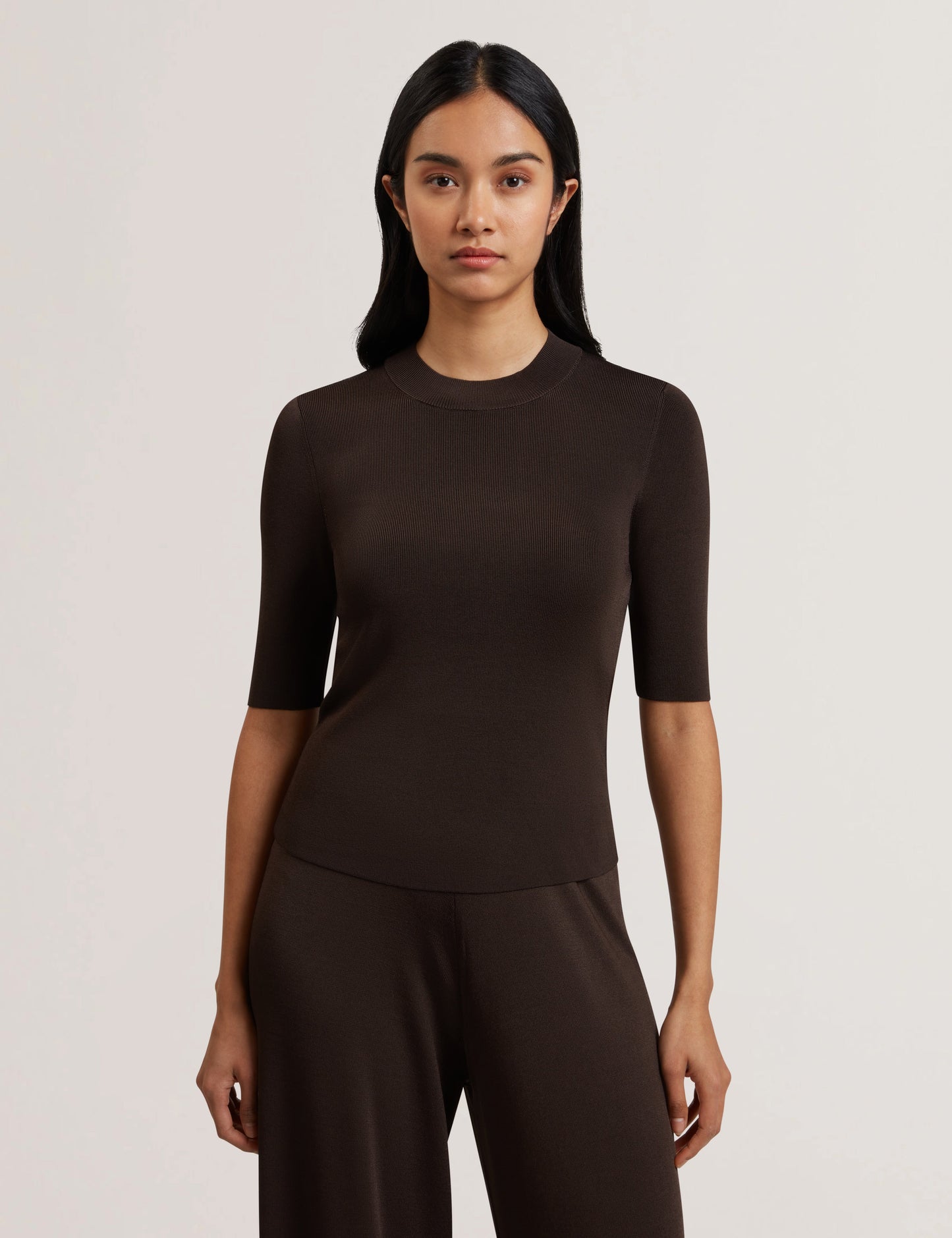 Women's FELIXIA-Knitted Half Sleeve Tee