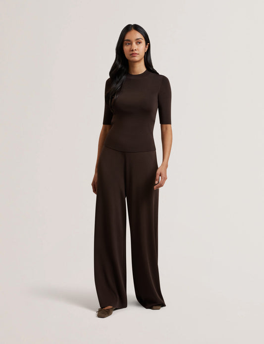 Women's FELIXIA-Knitted Half Sleeve Tee
