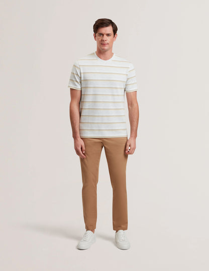 Men's GORANO-SS Textured Striped T-Shirt