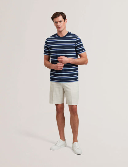 Men's GORANO-SS Textured Striped T-Shirt