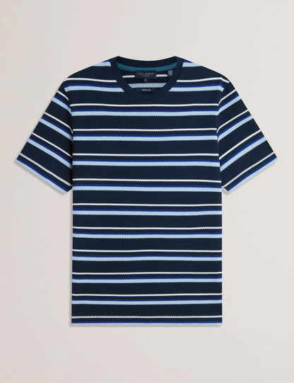 Men's GORANO-SS Textured Striped T-Shirt