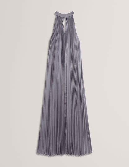 Womens GRENYA-Pleated V-neck Maxi Dress