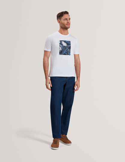 Men's JUSTINO-SS Box Print Graphic T-shirt