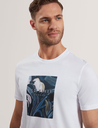 Men's JUSTINO-SS Box Print Graphic T-shirt