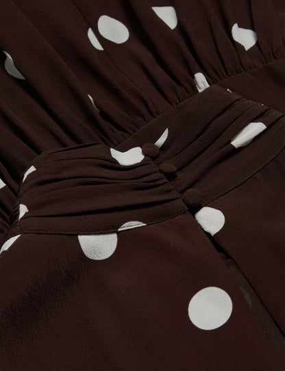 Women's JUTUVA-Scarf Detail Sleeveless Mini Dress Dk-Brown