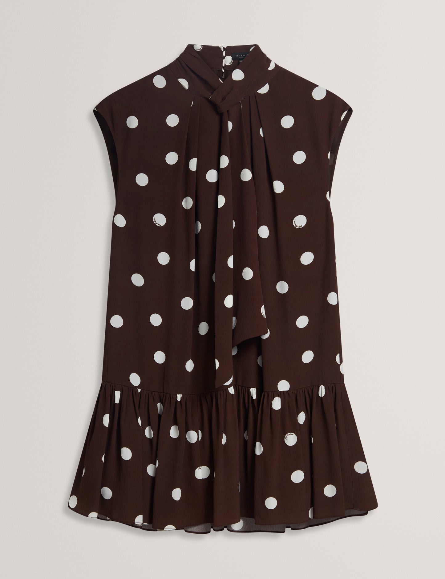 Women's JUTUVA-Scarf Detail Sleeveless Mini Dress Dk-Brown