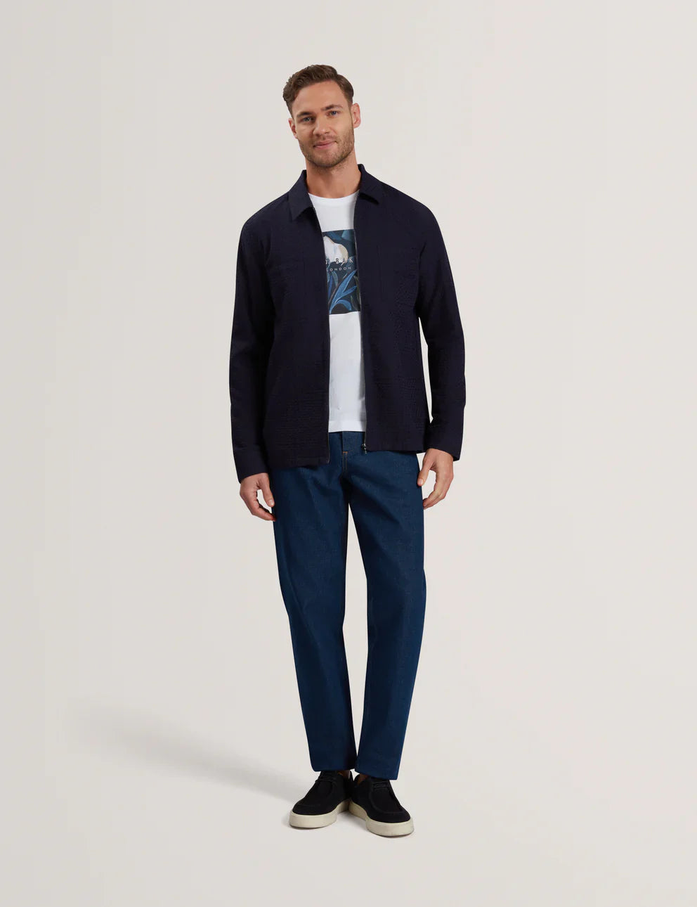 Mens KAILINS Zip Thru Overshirt