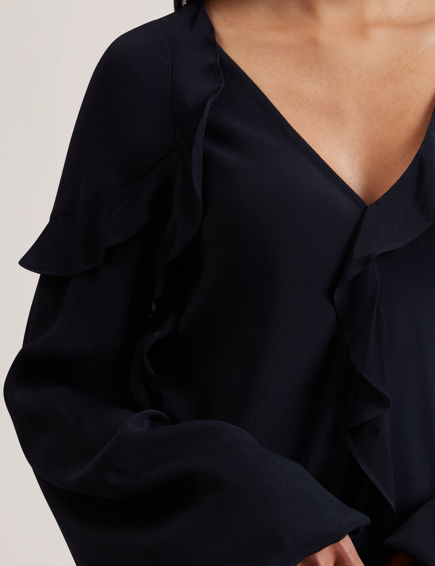 Women's KAYFA-Frill Detail Long Sleeve Blouse