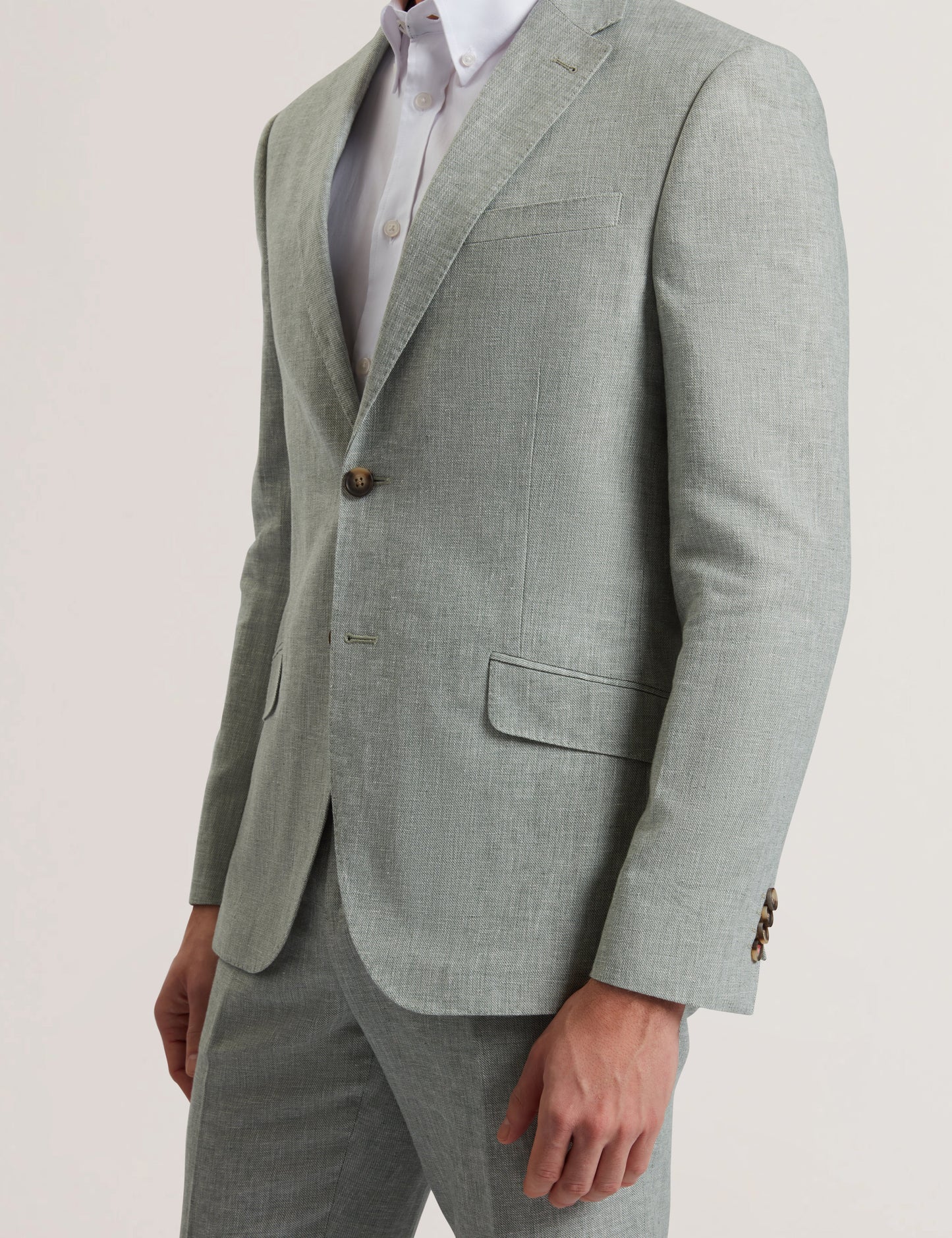 Men's KENLEYJ-Stretch Linen Blazer Lt-Green