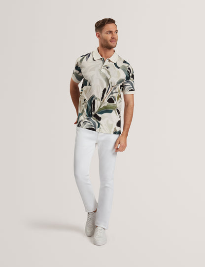 Men's KIVEM-SS Cotton Floral Print Polo
