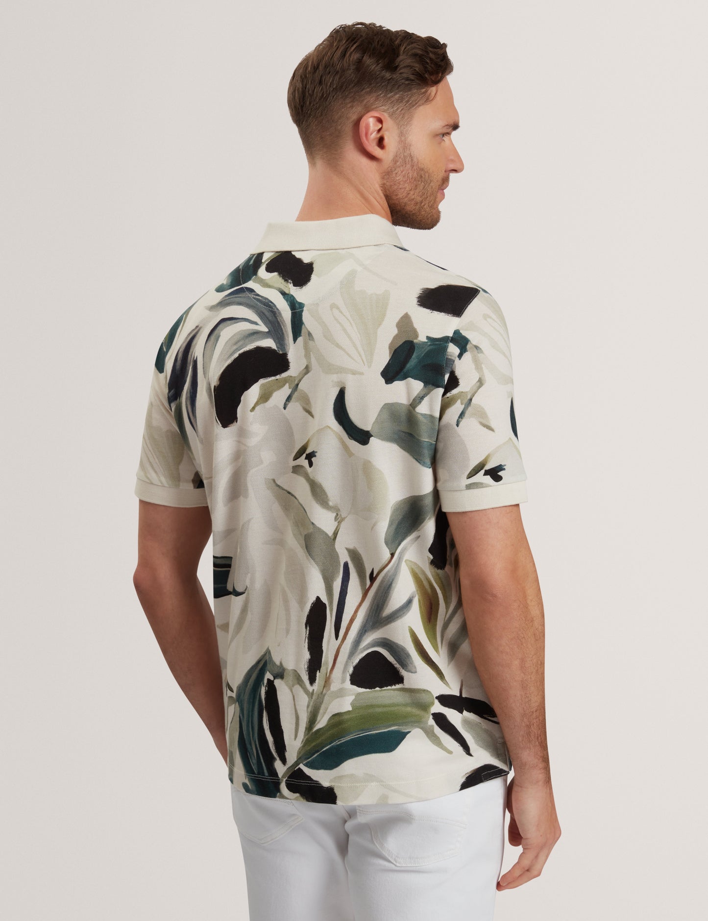 Men's KIVEM-SS Cotton Floral Print Polo