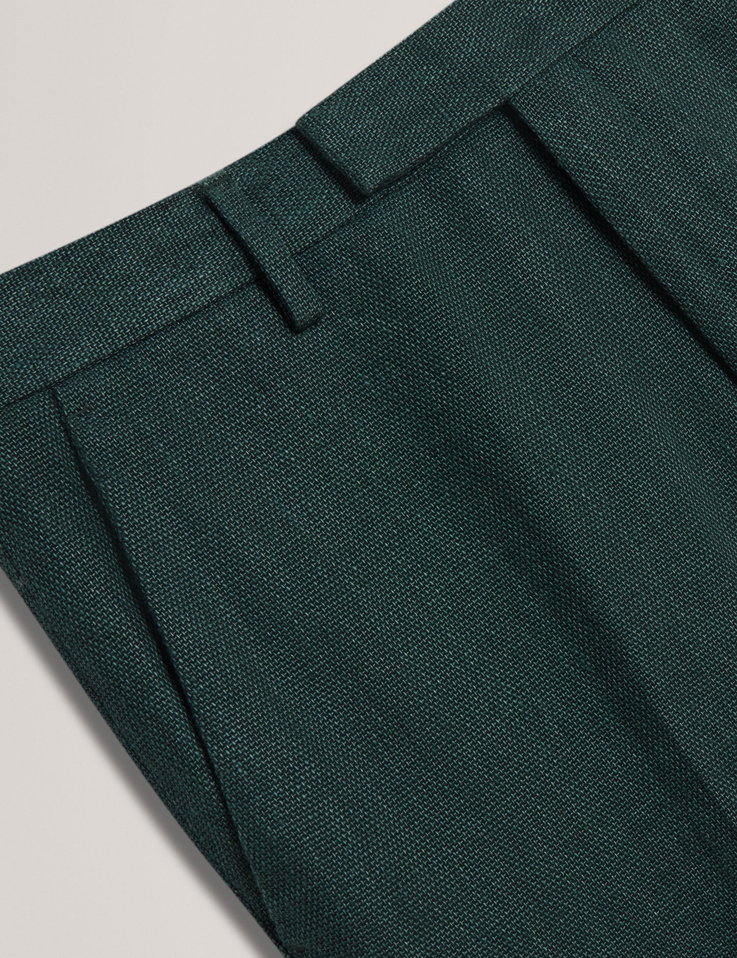 Men's KUMART-Washed Linen Slim Trouser Dk-Green