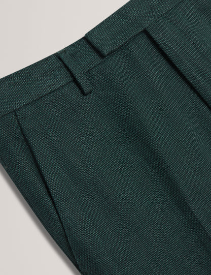 Men's KUMART-Washed Linen Slim Trouser Dk-Green