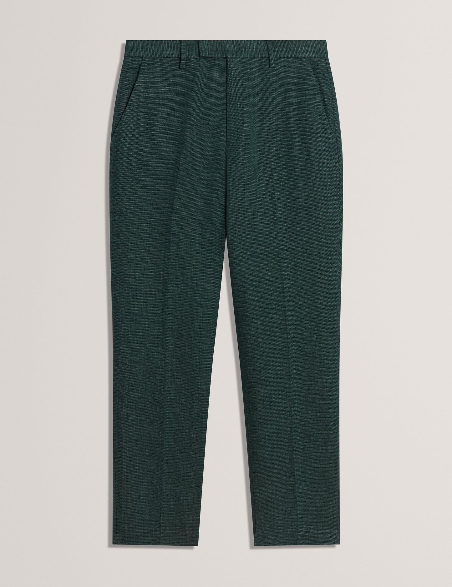 Men's KUMART-Washed Linen Slim Trouser Dk-Green
