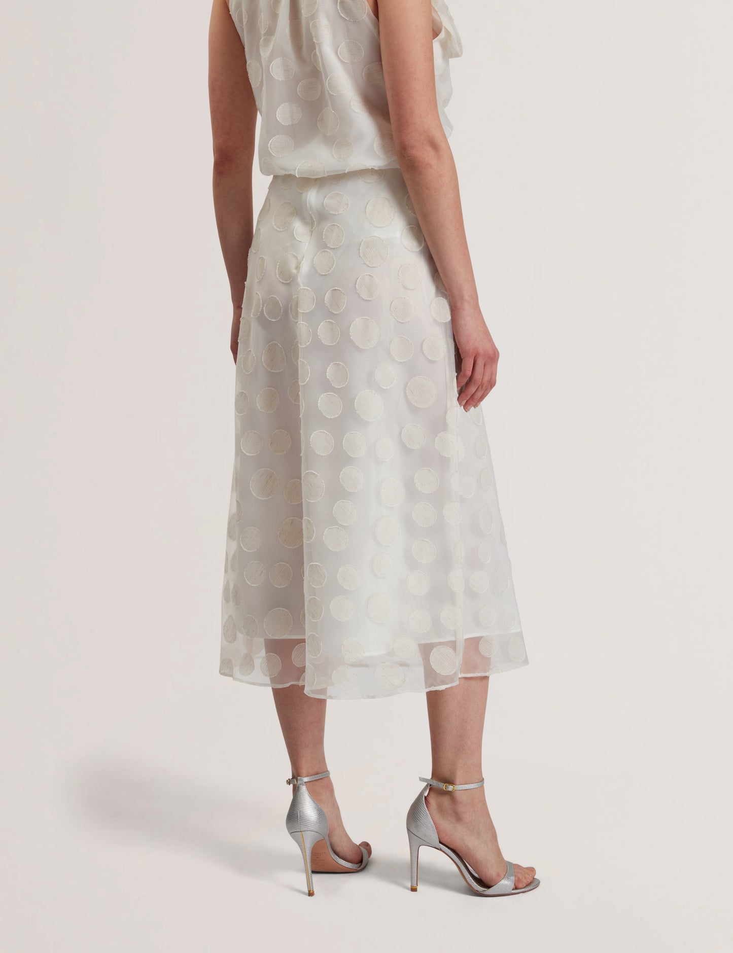 Women's LANIATA-Sheer Spotty Detail Midi Skirt