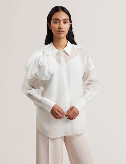 Women's LANYAA-Organza Corsage Oversized Shirt