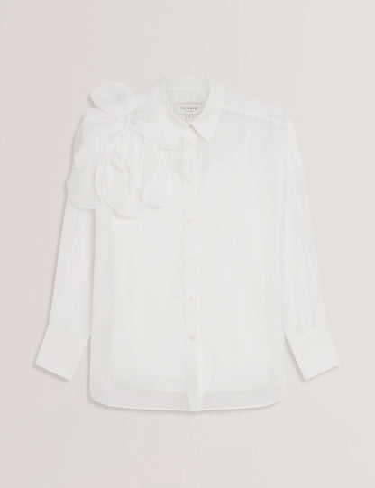 Women's LANYAA-Organza Corsage Oversized Shirt