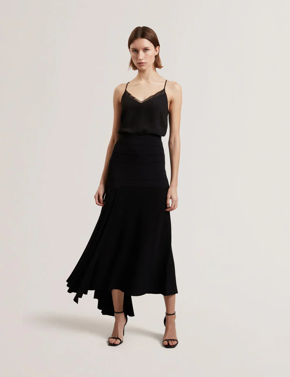 Women's LAURRIE-Asymmetric Hem Knitted Skirt