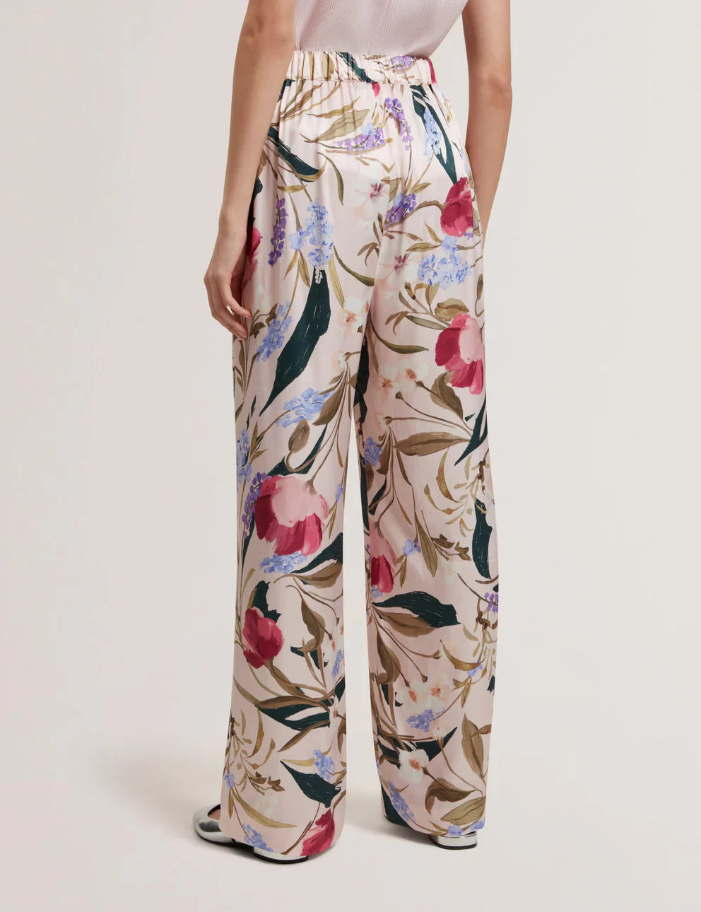 Women's LISZAAS-Printed Wide Leg Trousers