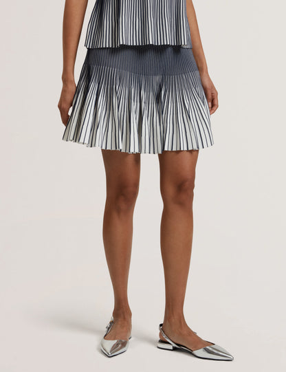 Women's LOTTTII-Flippy Knit Mini Skirt Navy