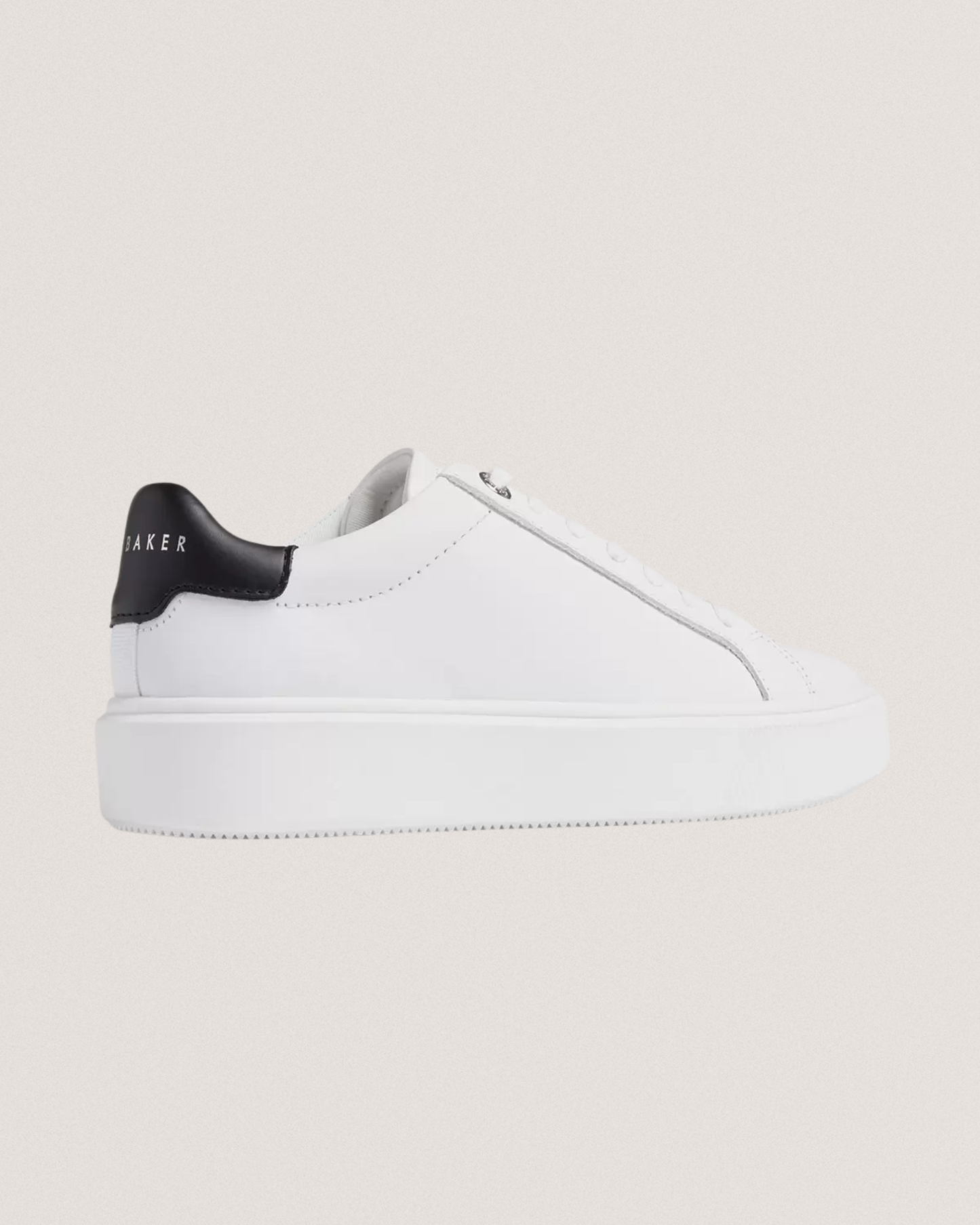 Lorieee: Smooth Leather Trainer White