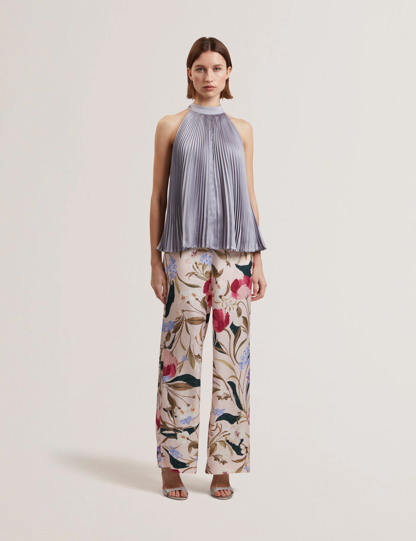 Women's MAMIIA-Super Pleated Sleeveless Top Lilac