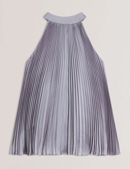 Women's MAMIIA-Super Pleated Sleeveless Top Lilac